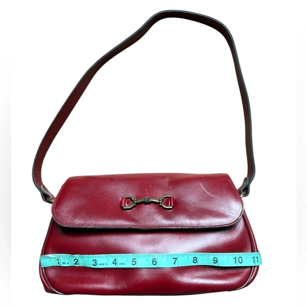 Vintage 70s ETIENNE AIGNER Handmade Leather Handbag Shoulder Bag OXBLOOD RARE.